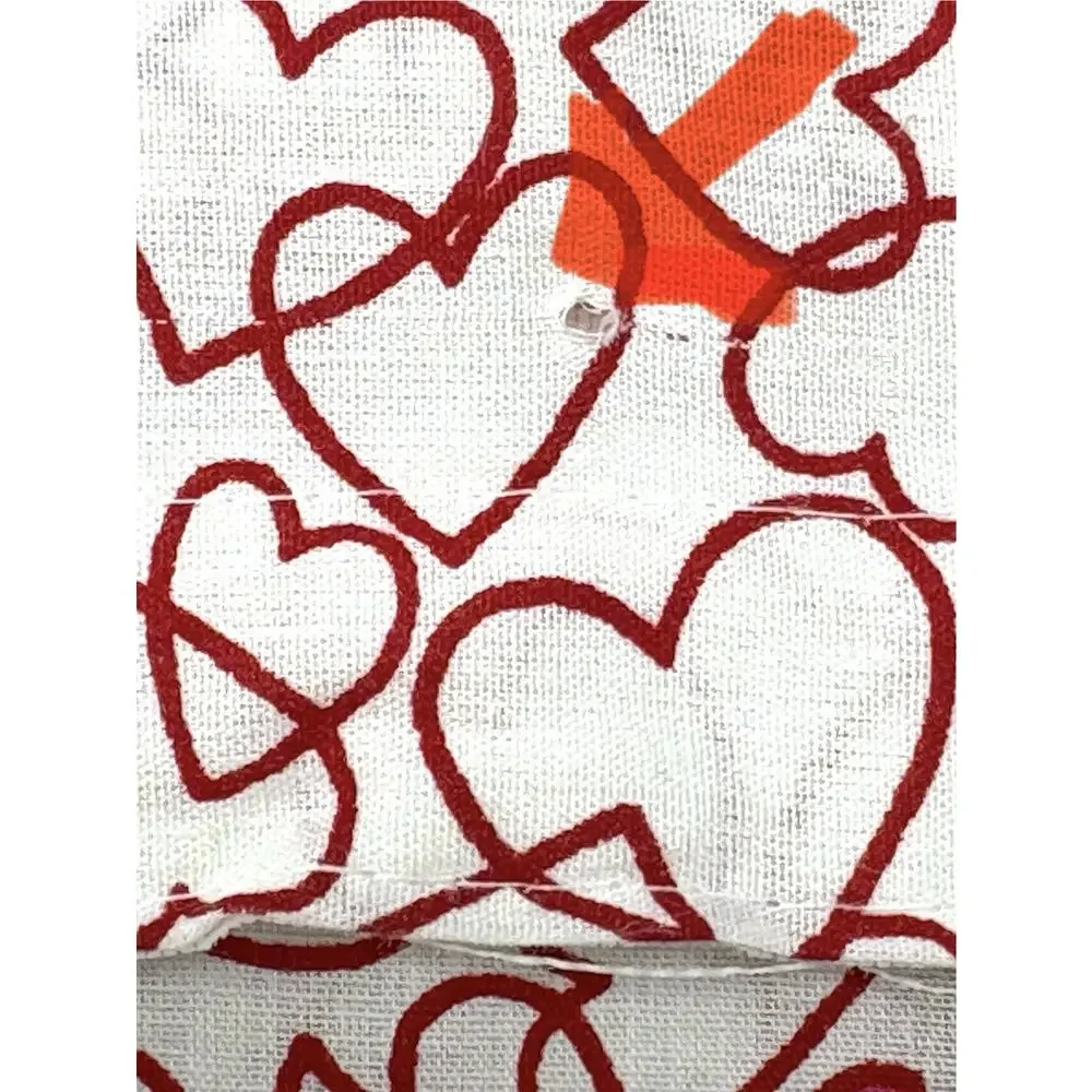 Kate Spade Heart Full Sheet Set 100% Cotton 4 Pcs *READ* Outline Hearts
